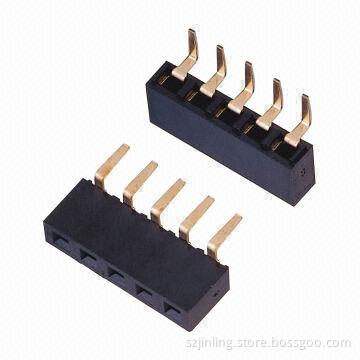Single row straight angle 2.54mm pitch female header with 5.0mm height
